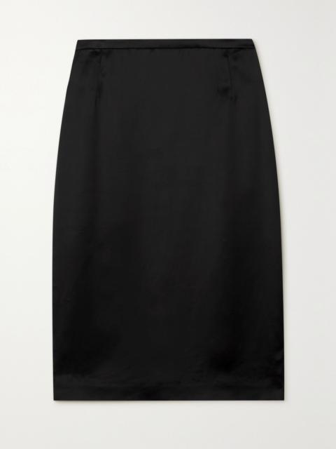 SAINT LAURENT Satin skirt Black