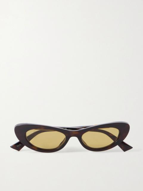 Bottega Veneta Ribbon cat-eye tortoiseshell acetate sunglasses Tortoiseshell