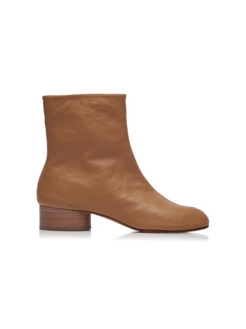 Maison Margiela Tabi Leather Ankle Boots tan