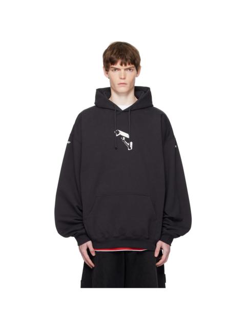 VETEMENTS Black 'CCTV' Oversized Hoodie