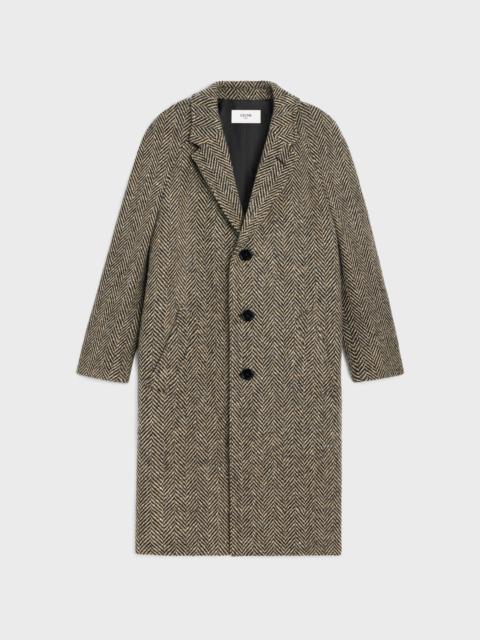 CELINE mac coat in herringbone tweed