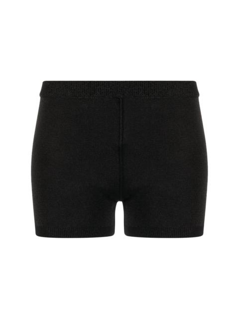 hip-strap knit shorts