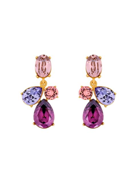 Oscar de la Renta Women's Candy Drop 24K-Gold-Plated & Glass Crystal Earrings - Amethyst