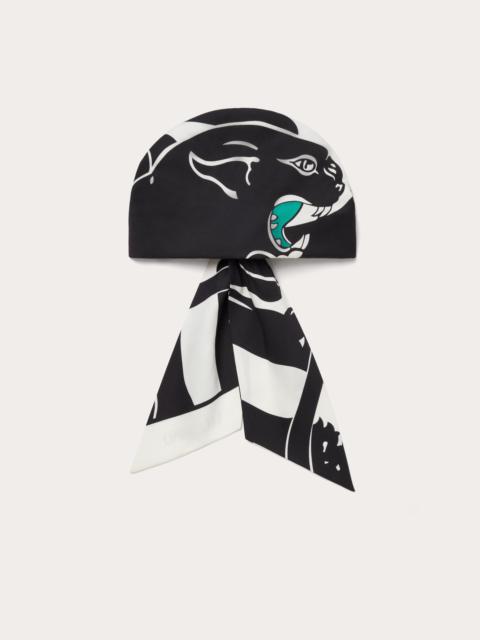 Valentino VALENTINO ESCAPE PANTHER PRINT COTTON AND SILK HEADBAND
