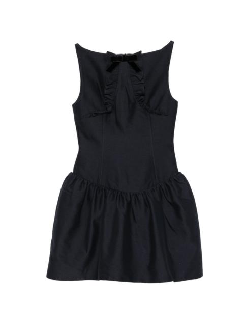 SHUSHU/TONG ruffled bow-detail mini dress