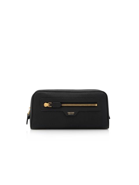 GRAIN LEATHER SMART TOILETRY BAG