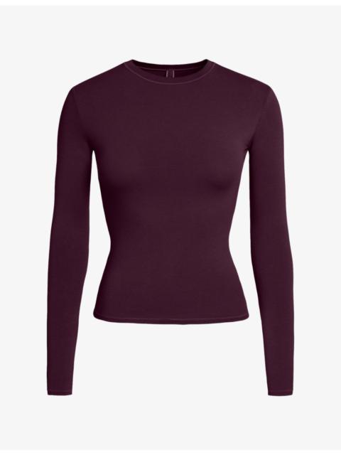 SKIMS Long-Sleeve Cotton-Jersey T-Shirt