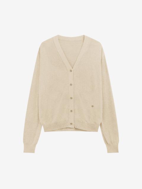 The Frankie Shop Zina V-Neck Cardigan - Beige