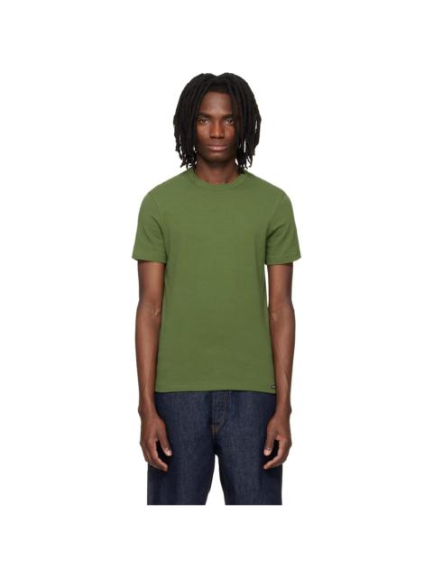 TOM FORD Green Cotton Crewneck T-shirt