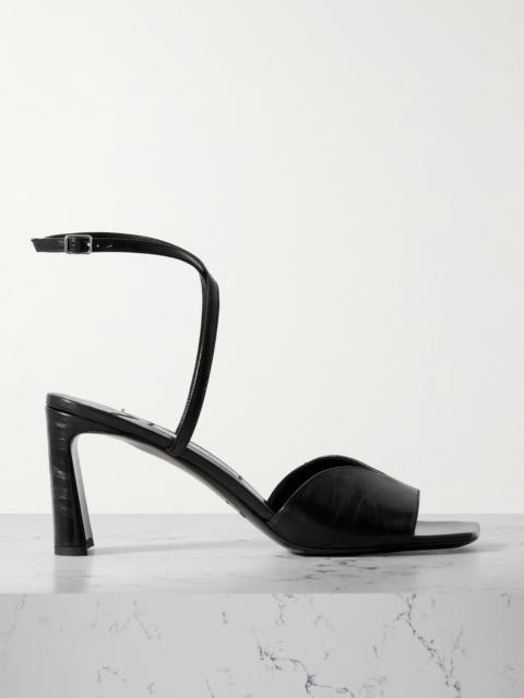JIMMY CHOO Karli 75 Textured-leather Sandals