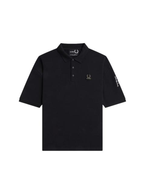 logo-plaque cotton polo shirt