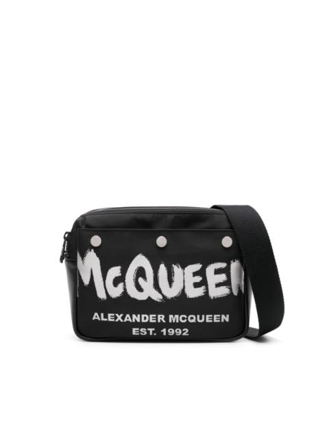 Alexander McQueen logo-print messenger bag