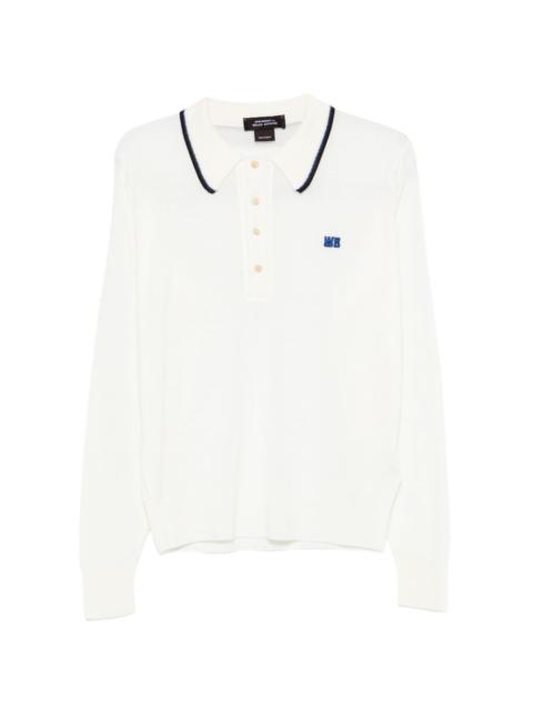 WALES BONNER x John Smedley logo-embroidery polo shirt