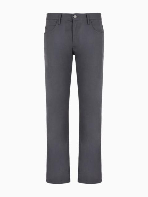 GIORGIO ARMANI Regular-fit, five-pocket trousers in stretch cotton