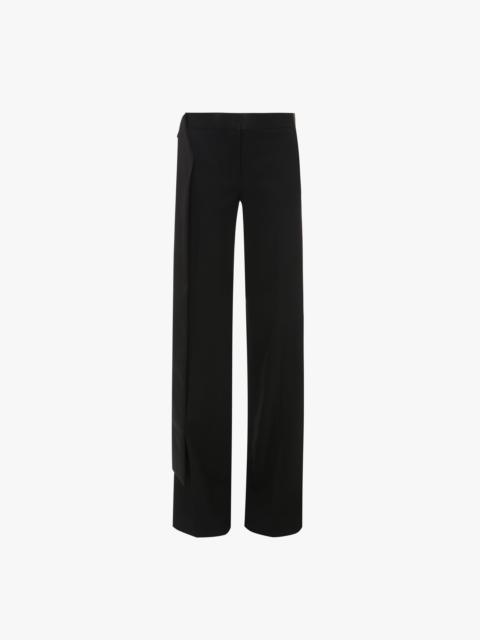 Victoria Beckham Satin Waistband Trouser In Black