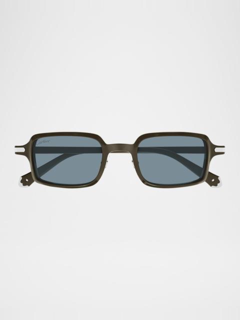 Cartier Unisex CT0539S Acetate Rectangle Sunglasses