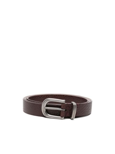 Brunello Cucinelli textured buckle belt