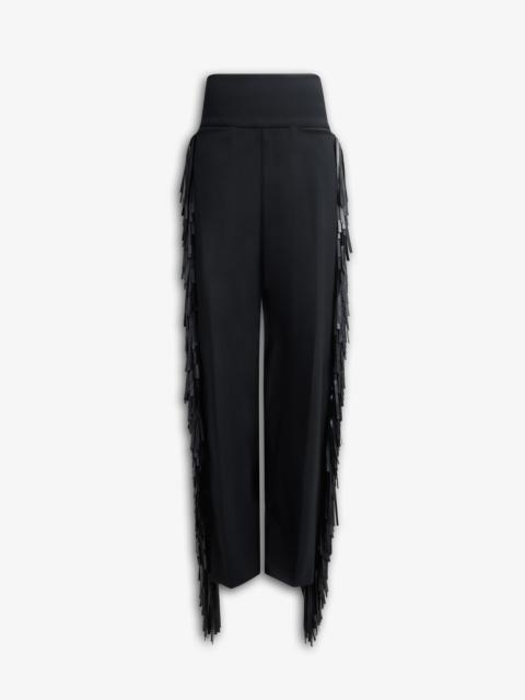 Alaïa FRINGED WOOL GABARDINE PANTS