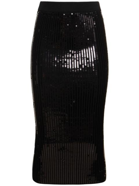 ALEXANDRE VAUTHIER Sequined high rise midi skirt