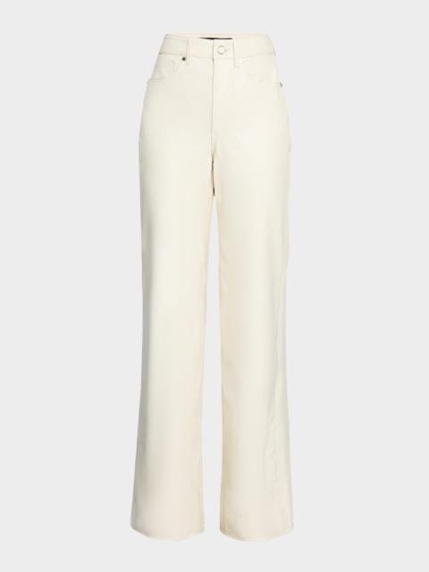 VERONICA BEARD Taylor High-Rise Vegan Leather Jeans