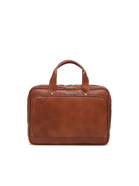 Brunello Cucinelli zipped leather briefcase