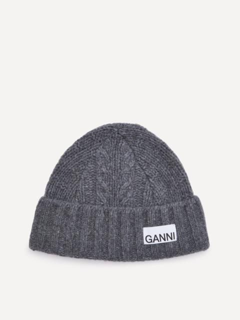 GANNI Wool Cable Beanie