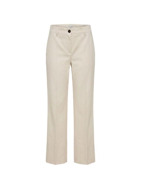 Brunello Cucinelli button-fasyening cotton trousers