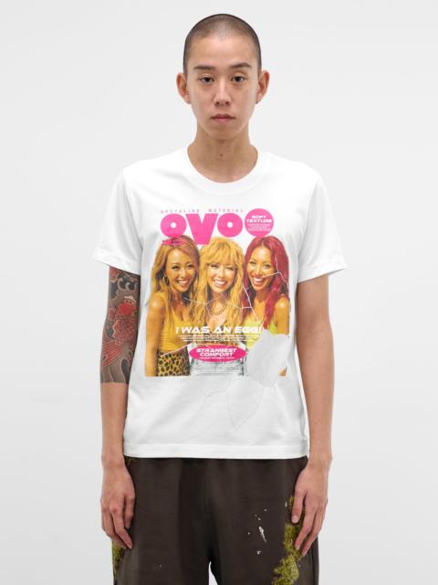 doublet White Egg Crack Graphic Tee