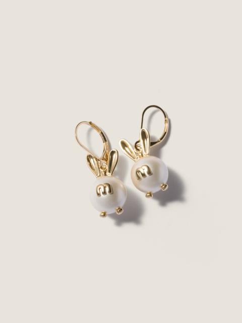 Miu Miu Metal earrings with pendant