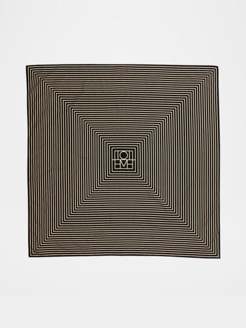 TOTEME Centered Monogram Silk Square Scarf