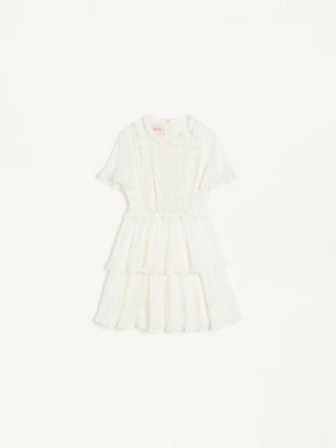 SHORT EMBROIDERED ORGANZA DRESS
