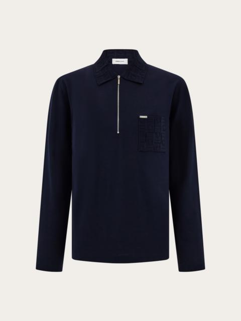 FERRAGAMO Long sleeved polo shirt