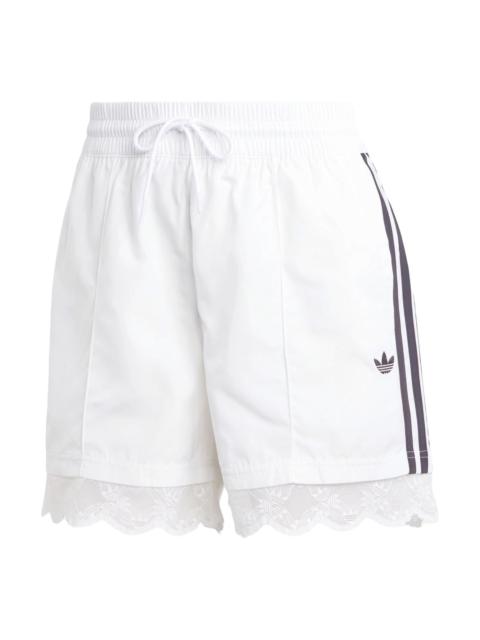 adidas (WMNS) adidas Lace Trim 3-Stripes Shorts Asia Sizing 'White' IL2420