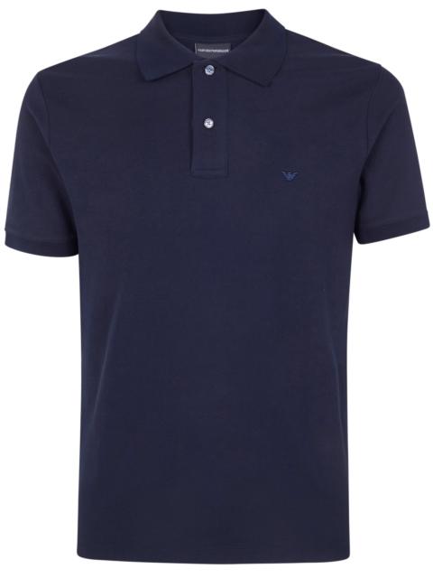 EMPORIO ARMANI Polo Cotone Blu Navy