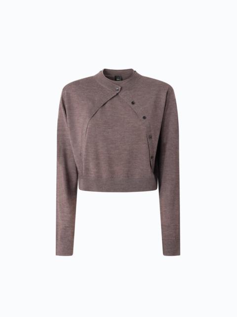 PINKO SLEEVELESS SWEATER WITH INTEGRATED CARDIGAN