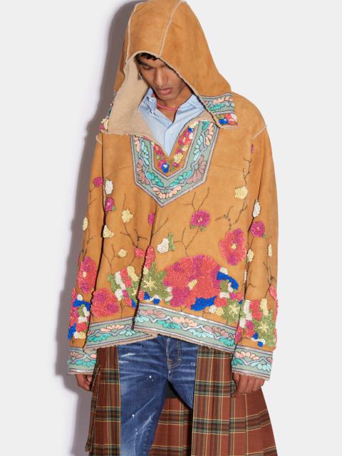 DSQUARED2 FLOWER EMBROIDERED ANORAK
