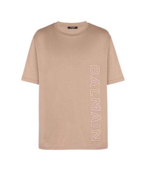 Oversized embossed Balmain logo T-shirt