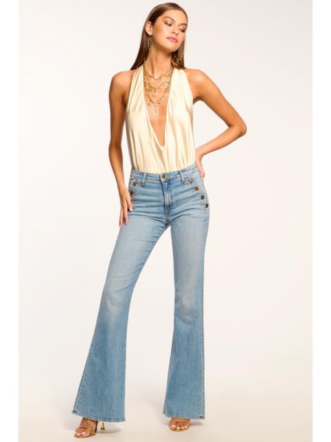 RAMY BROOK Helena High-Rise Flare Jean | LIGHT WASH