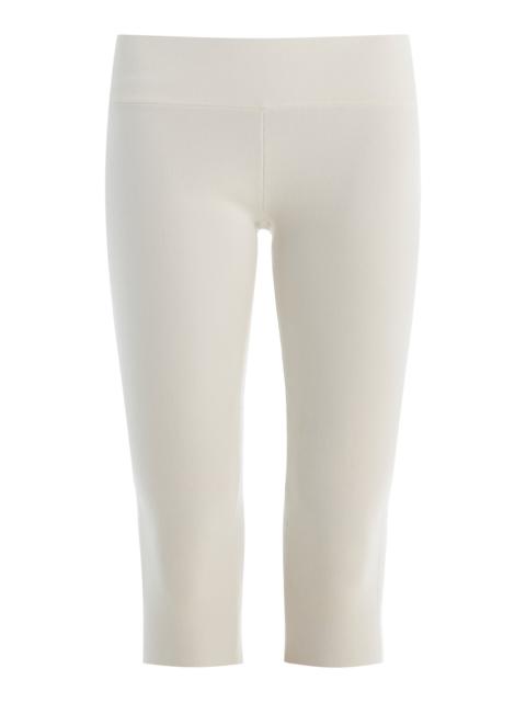 Knit Capri Leggings white