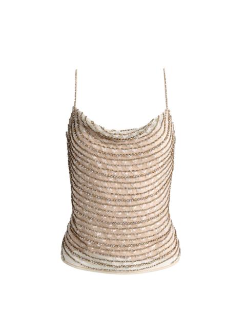 Alice + Olivia HARMON CRYSTAL SLIP TANK
