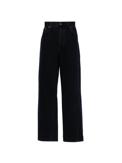 twisted wide-leg jeans