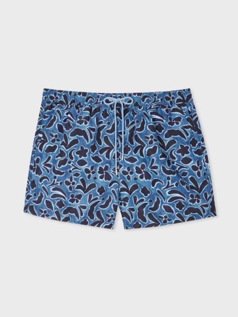 Blue 'Botanic Floral' Swim Shorts