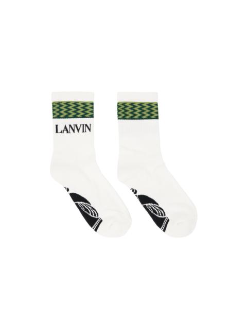 Lanvin White Curb Socks