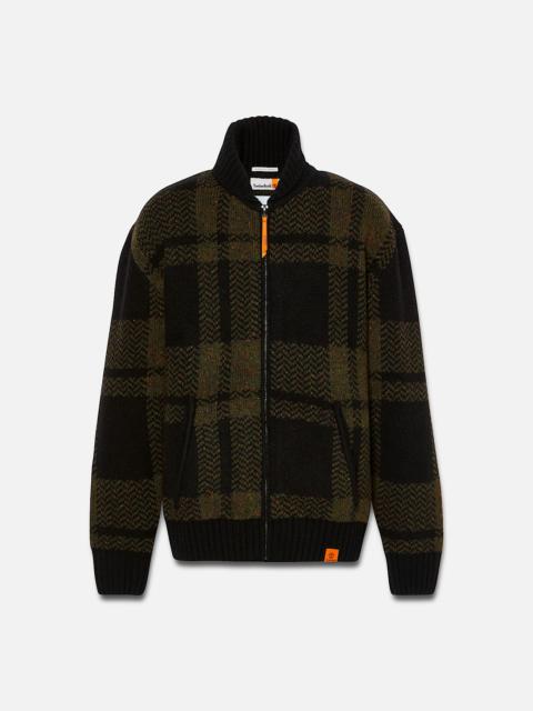 Timberland Men's Plaid Full Zip Cardigan