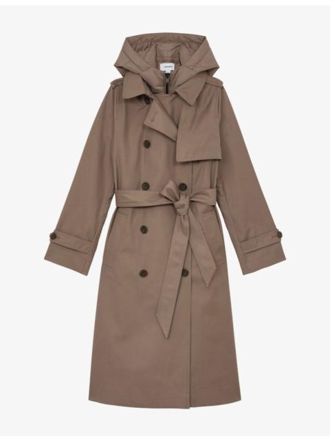REISS Azura double-breasted woven trench coat