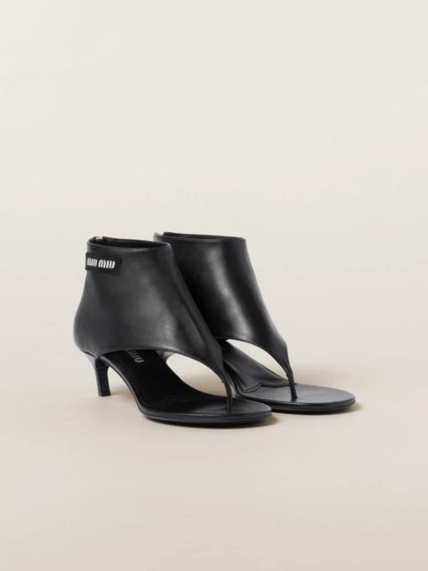 Miu Miu Leather thong booties
