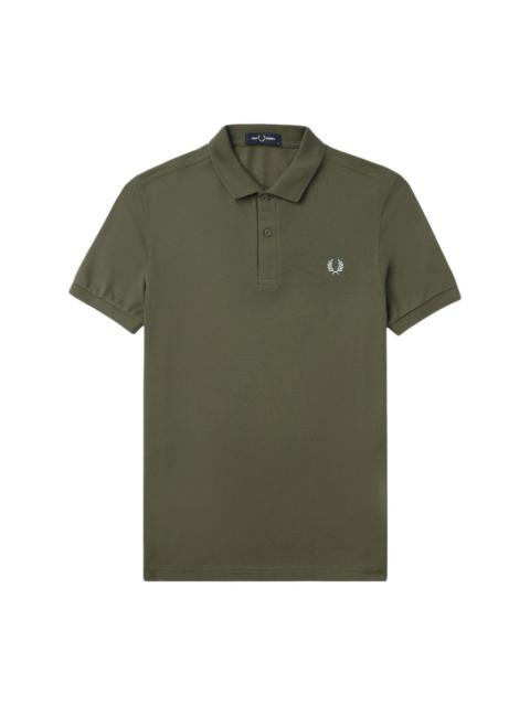 logo-embroidered cotton polo shirt