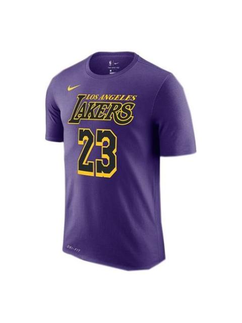 Nike Nike NBA City limited Jersey 2018-2019 Los Angeles Lakers LeBron James No. 23 Blue Purple Bluepurple