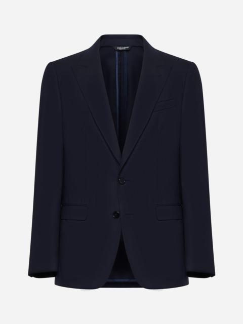 Wool single-breasted blazer