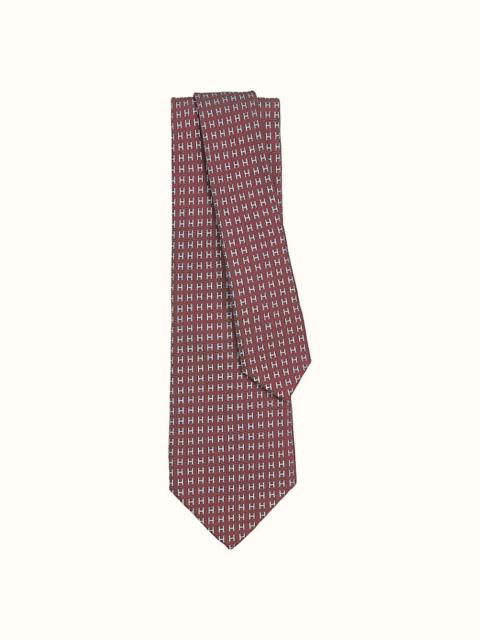 Hermès Faconnee H Bicolore tie